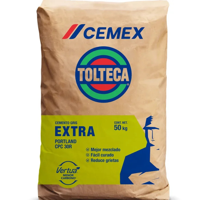 Tolteca, Cemento Gris Cpc30R Extra 50 Kg, Saco