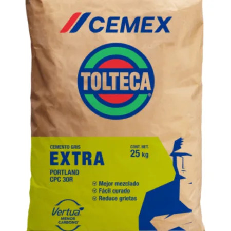 Tolteca, Cemento Gris Cpc30R Extra 25 Kg, Saco